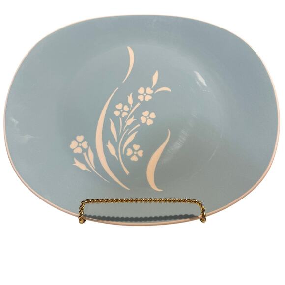 Vintage Harmony House Spring Breeze Oval Platter Aqua Blue Floral Cottage Core - Picture 1 of 14